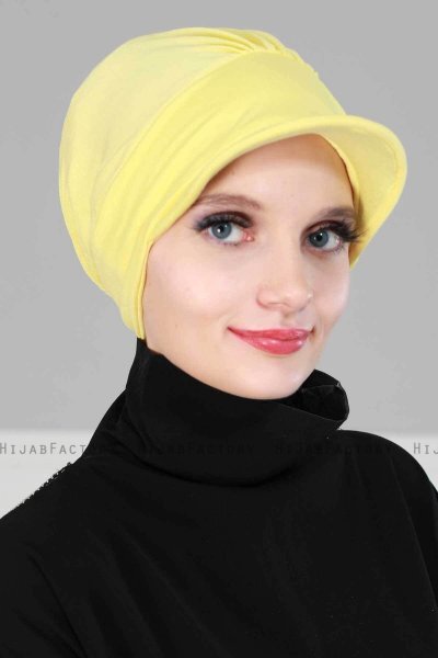 Sandra - Turbante Di Cotone Giallo - Ayse Turban