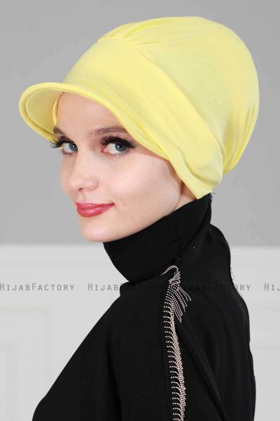 Sandra - Turbante Di Cotone Giallo - Ayse Turban