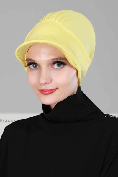 Sandra - Turbante Di Cotone Giallo - Ayse Turban