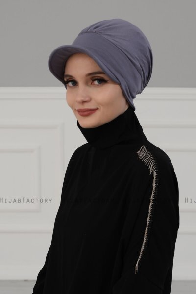 Sandra - Turbante Di Cotone Grigio - Ayse Turban