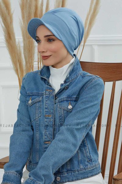 Sandra - Turbante Di Cotone Sky Blue
