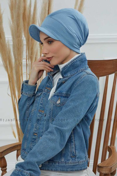 Sandra - Turbante Di Cotone Sky Blue