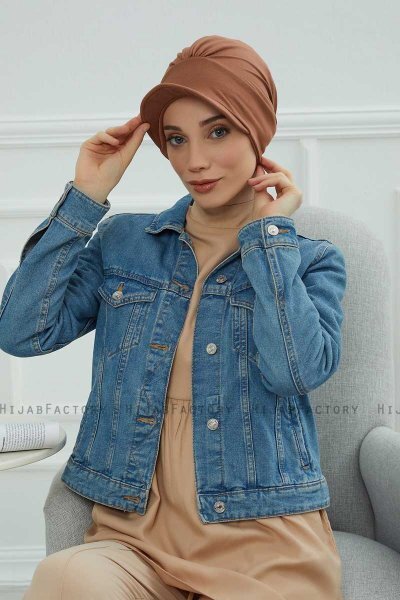 Sandra - Turbante Di Cotone Caramel