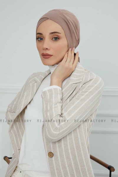 Ellie - Turbante Di Cotone Taupe