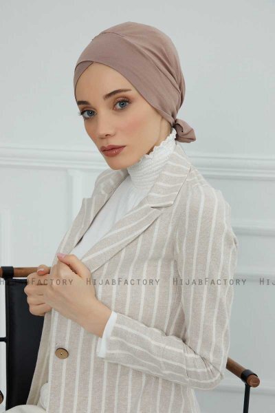 Ellie - Turbante Di Cotone Taupe