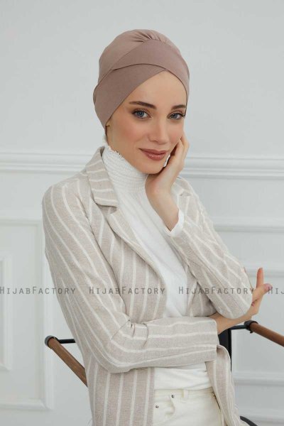 Ellie - Turbante Di Cotone Taupe