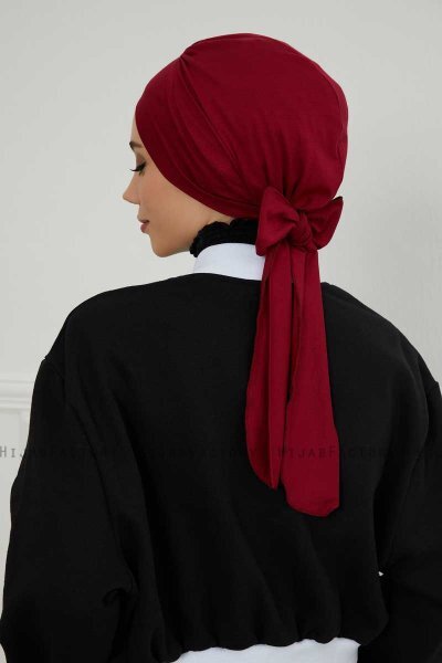 Ellie - Turbante Di Cotone Bordò
