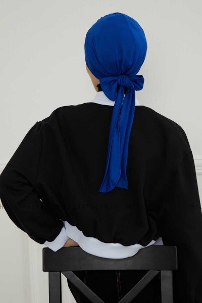 Ellie - Turbante Di Cotone Blu