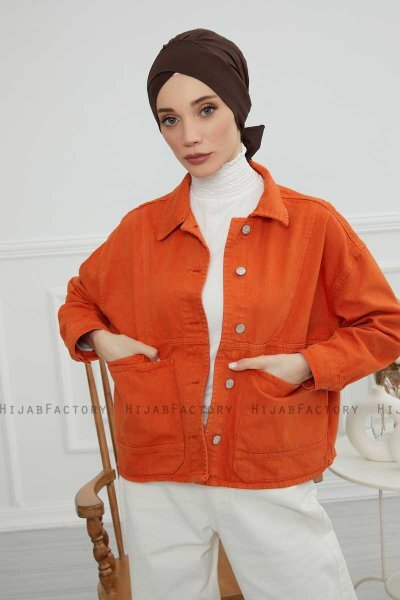 Ellie - Turbante Di Cotone Marrone