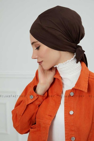 Ellie - Turbante Di Cotone Marrone