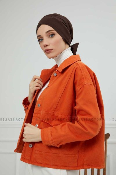 Ellie - Turbante Di Cotone Marrone