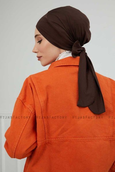 Ellie - Turbante Di Cotone Marrone