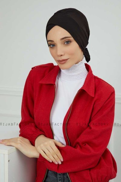 Ellie - Turbante Di Cotone Nero