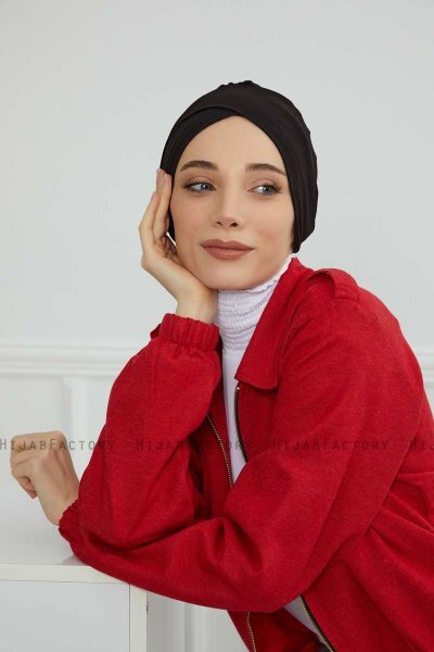 Ellie - Turbante Di Cotone Nero