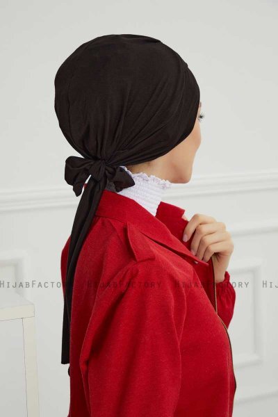 Ellie - Turbante Di Cotone Nero