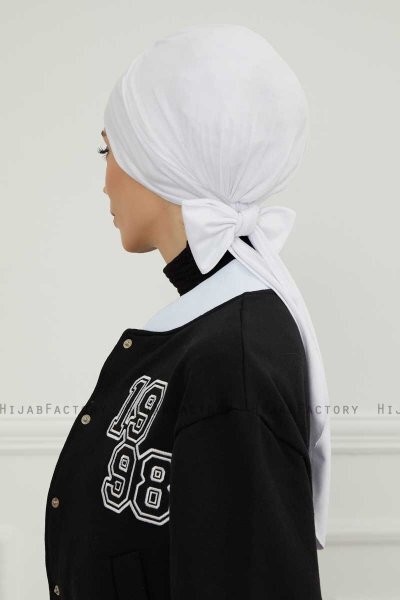 Ellie - Turbante Di Cotone Bianca