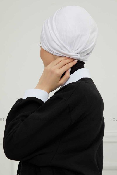 Ellie - Turbante Di Cotone Bianca