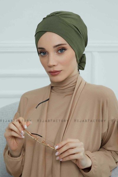 Ellie - Turbante Di Cotone Cachi