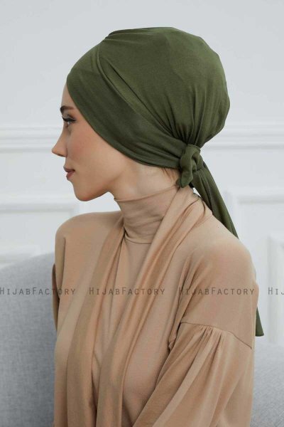 Ellie - Turbante Di Cotone Cachi