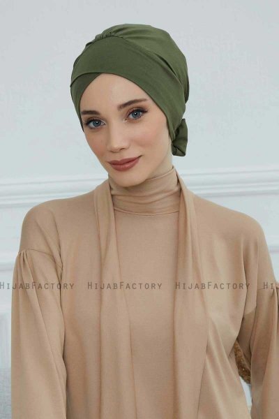 Ellie - Turbante Di Cotone Cachi