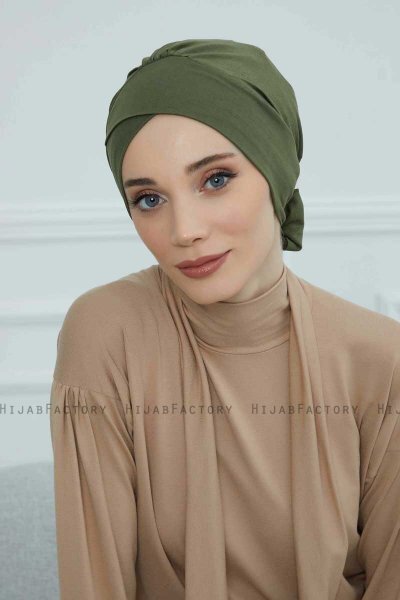 Ellie - Turbante Di Cotone Cachi