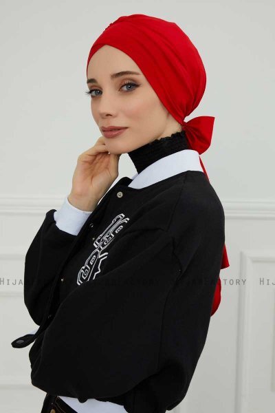 Ellie - Turbante Di Cotone Rosso