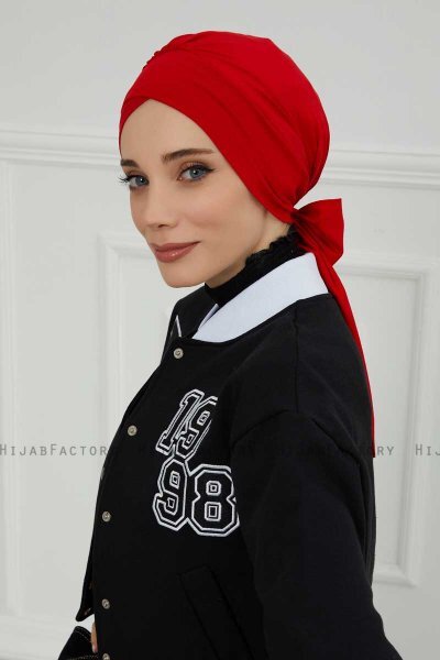 Ellie - Turbante Di Cotone Rosso
