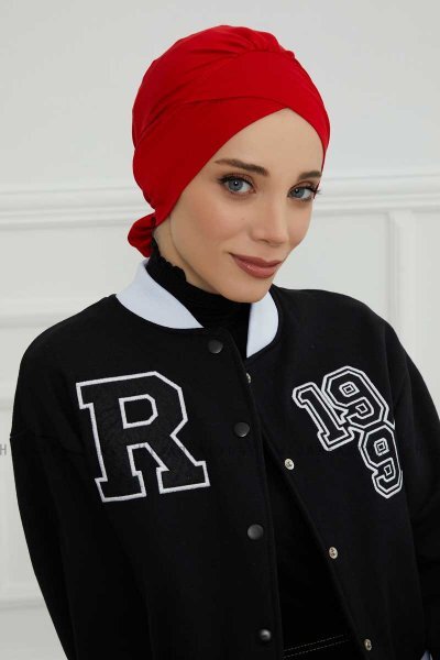 Ellie - Turbante Di Cotone Rosso