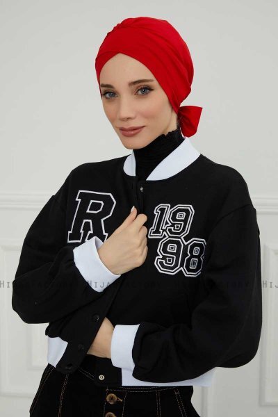 Ellie - Turbante Di Cotone Rosso
