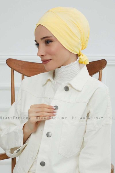Ellie - Turbante Di Cotone Giallo