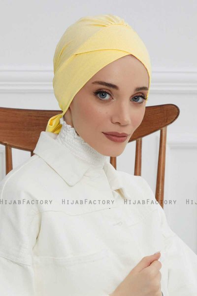 Ellie - Turbante Di Cotone Giallo