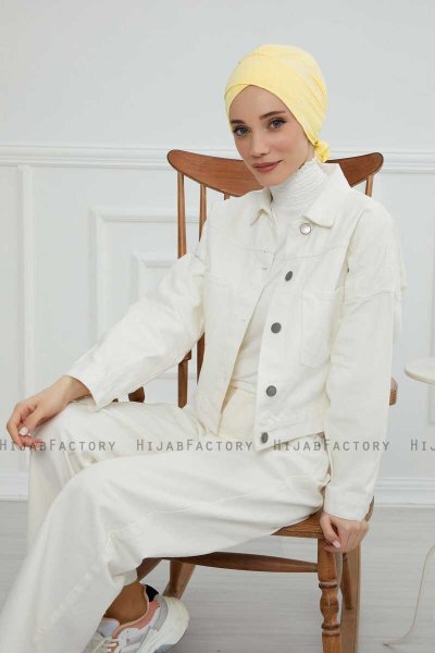 Ellie - Turbante Di Cotone Giallo