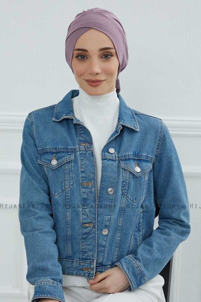 Ellie - Turbante Di Cotone Lilac