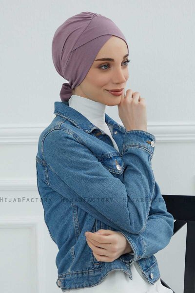 Ellie - Turbante Di Cotone Lilac