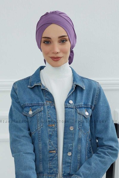 Ellie - Turbante Di Cotone Violet
