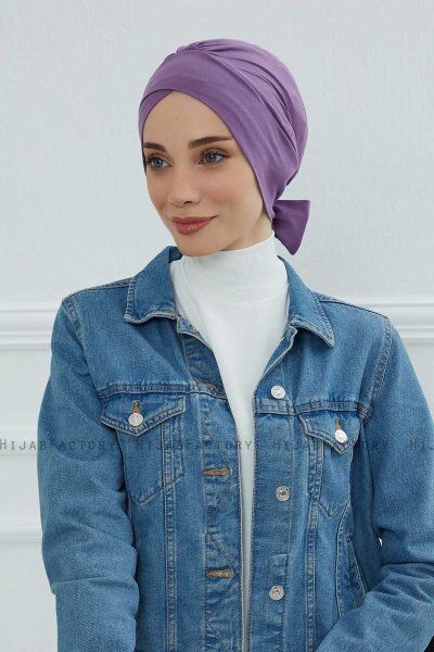 Ellie - Turbante Di Cotone Violet