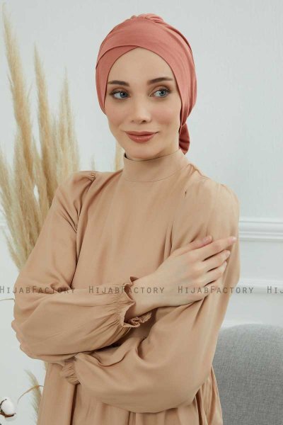 Ellie - Turbante Di Cotone Salmone