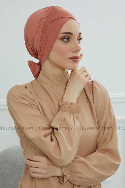 Ellie - Turbante Di Cotone Salmone