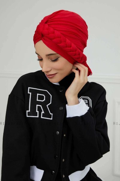 Theresa - Turbante Di Cotone Rosso - Ayse Turban
