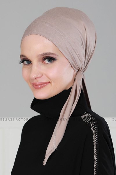 Felicia - Turbante Di Cotone Taupe
