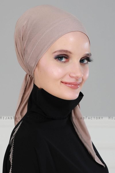 Felicia - Turbante Di Cotone Taupe