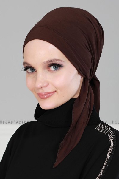 Felicia - Turbante Di Cotone Marrone