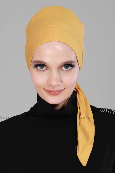 Felicia - Turbante Di Cotone Mostarda