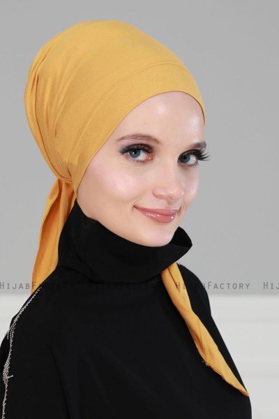 Felicia - Turbante Di Cotone Mostarda