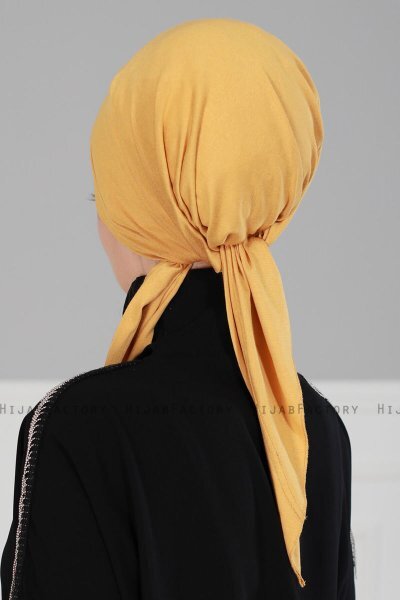 Felicia - Turbante Di Cotone Mostarda