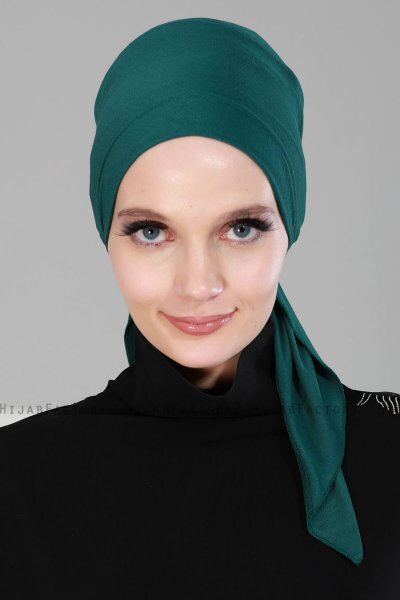 Felicia - Turbante Di Cotone Verde Scuro