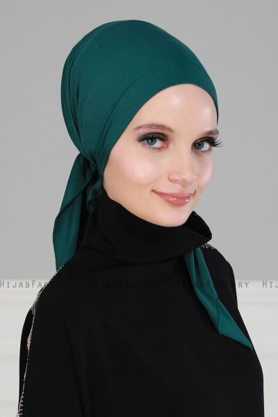 Felicia - Turbante Di Cotone Verde Scuro