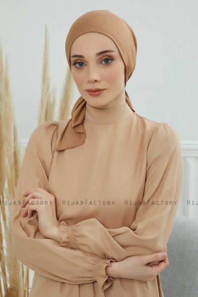 Felicia - Turbante Di Cotone Marrone Chiaro
