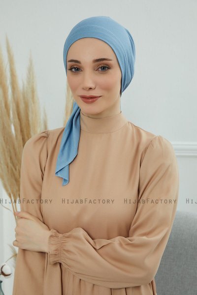 Felicia - Turbante Di Cotone Sky Blue