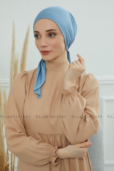 Felicia - Turbante Di Cotone Sky Blue